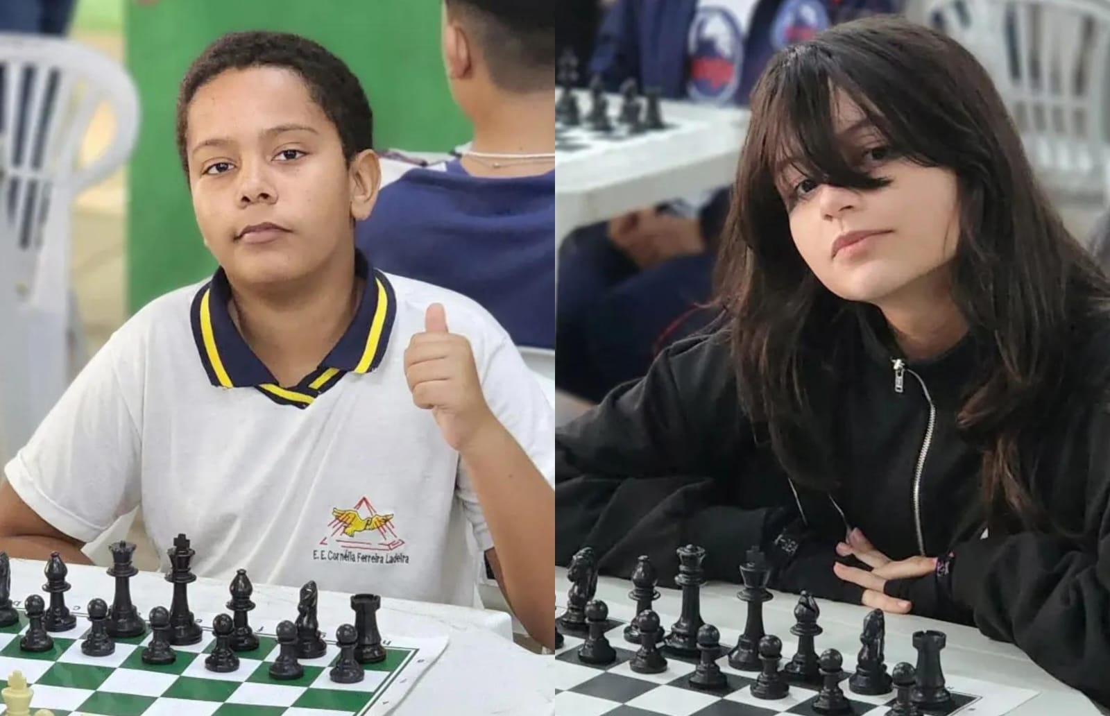 Dupla de enxadristas de Santos Dumont participa de etapa regional do Jemg em Viçosa